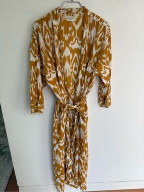 Ikat Pattern Boho Cotton Kimono robe size O/S